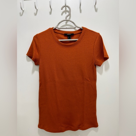 Rib-Knit High Neck Tee - Picture 1 of 2